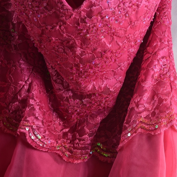 Strapless Sequin/Lace/ Netting Short Party Dress SZ XL Narianna - Picture 4 of 7